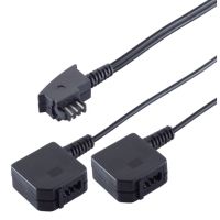 Telefon Y- Kabel Adapter-TAE F-Stecker an 2 TAEF-Kupplungen kurz Baden-Württemberg - Hemsbach Vorschau