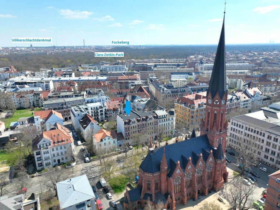 Traumhafte Familienwohnung mit großem Balkon, Terrasse und Gartenanteil - zum Selbstausbau in Leipzig