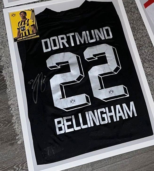 BVB Kohle Stahl Trikot Signiert Unterschrift Jude Bellingham in Witten