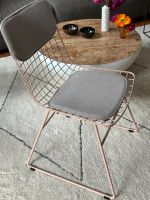 HK Living Wire Chair Metallstuhl beige mit Polster Pankow - Prenzlauer Berg Vorschau