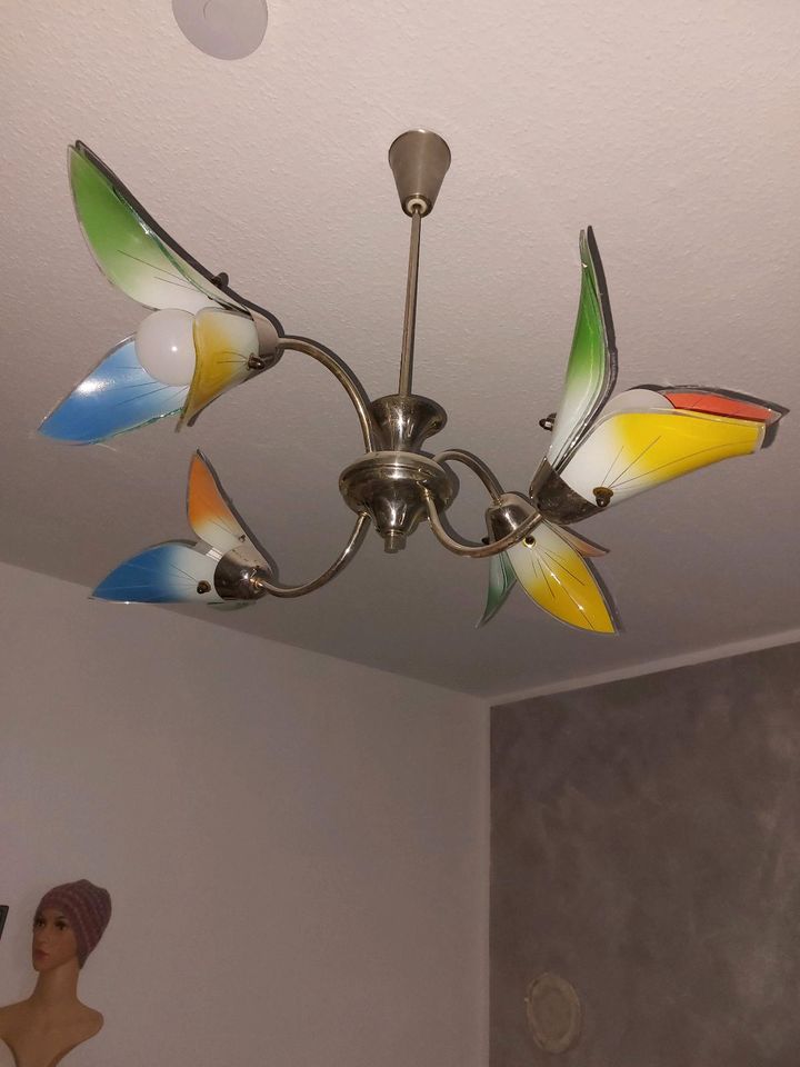 Lampe Hängelampe 4flammig Retro in Lunzenau