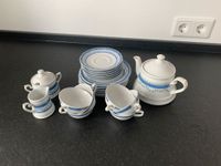 6tl. Teeservice mit Teekanne in blau/ weiß Nordrhein-Westfalen - Solingen Vorschau
