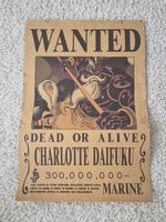 One Piece Poster WANTED CHARLOTTE DAIFUKU, Ca.36cm x 25,5 cm Nordrhein-Westfalen - Recklinghausen Vorschau