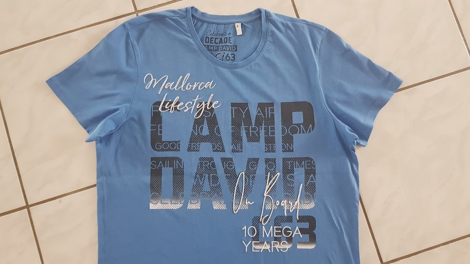 Camp David T-Shirt " mittelblau " Gr.L " neuwertig !!! in Bad Breisig 