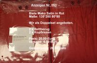 Mako Satin in Rot 135*200 80*80 Anzeigen Nr. 053 Nordrhein-Westfalen - Bocholt Vorschau