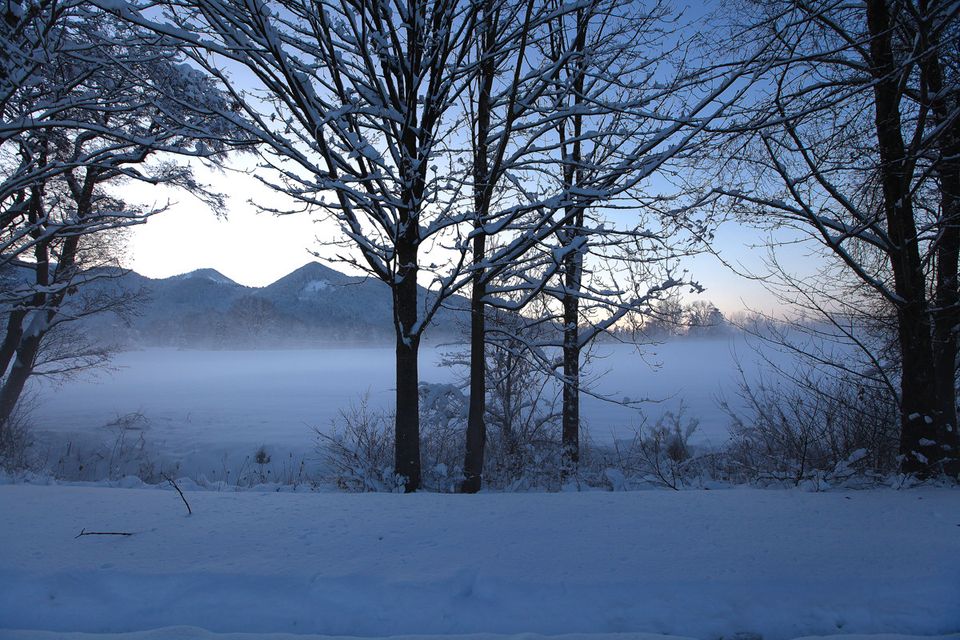 Blick bis zur Kampenwand in Aschau im Chiemgau