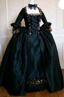 Victorianisch Gothic Barockkleid schwarz mit goldener Bordüre Sachsen - Naunhof Vorschau