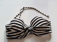 H&M Bandeau trägerlos Bikini Oberteil 75C schwarz weiß gestreift Nordrhein-Westfalen - Neuss Vorschau