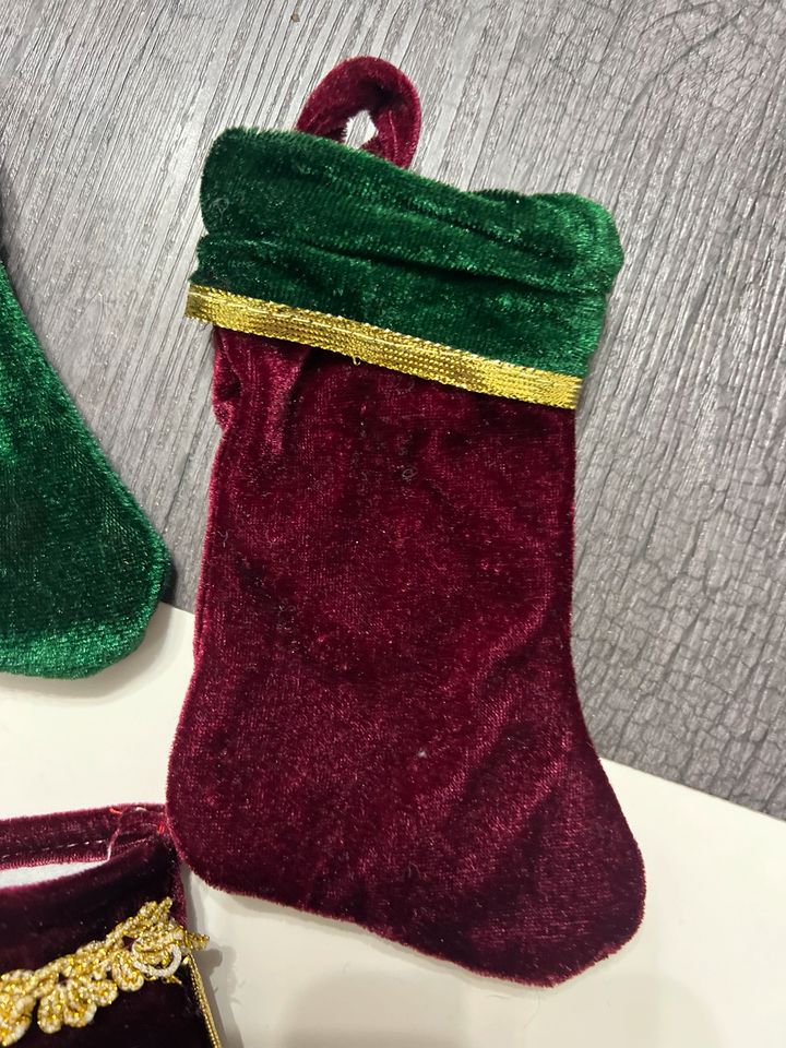 4x Mini-Nikolausstrumpf Weihnachten strumpf christmas stockings in Kerpen