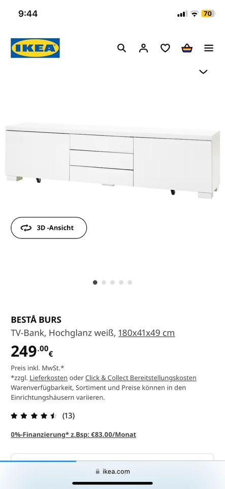 TV LowBoard BESTA IKEA in Essen