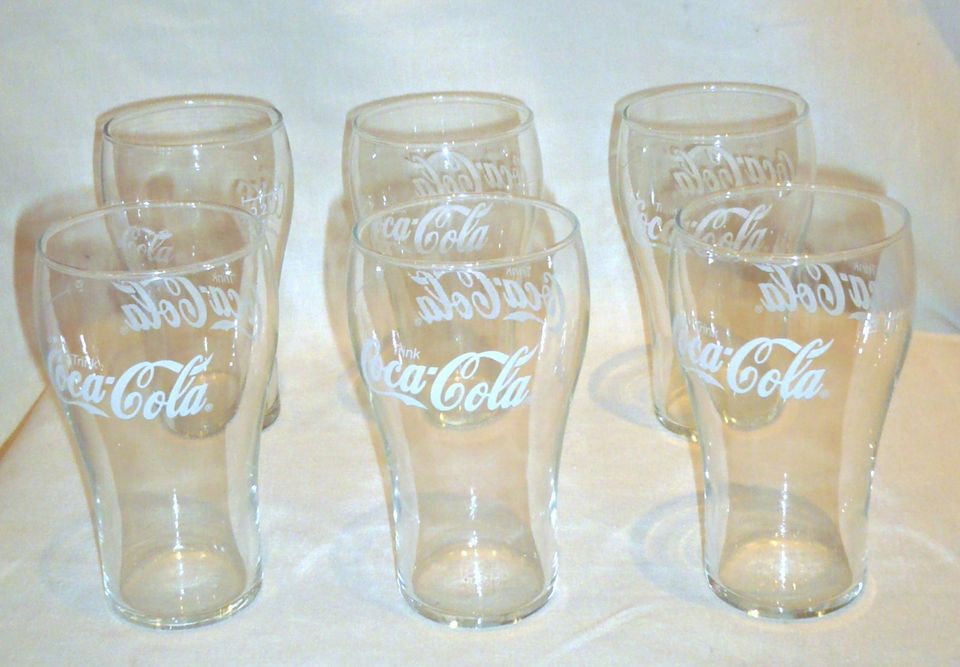 6 x Premix Coca Cola Gläser 0,2 L • Ruhr Kristall Glas • Vintage in Lübeck