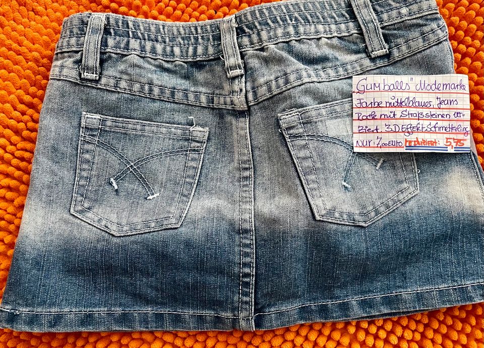 GumBall Jeans Minirock Gr.T4(Gr.104-116ca.) für 4,-€ in Berlin