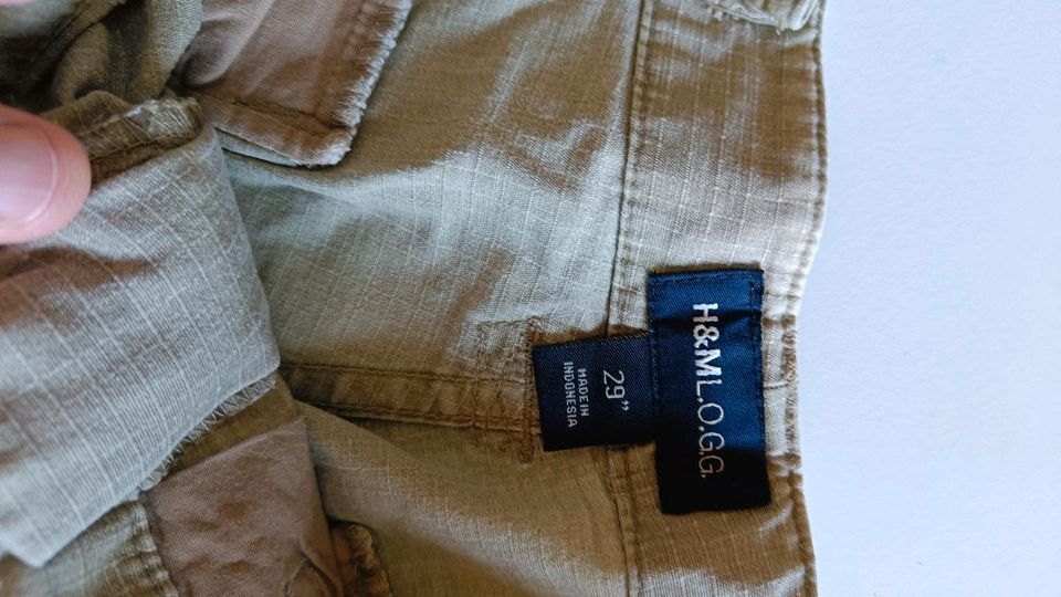 Kurze Cargo Hose 29, beige H&M in Hünxe