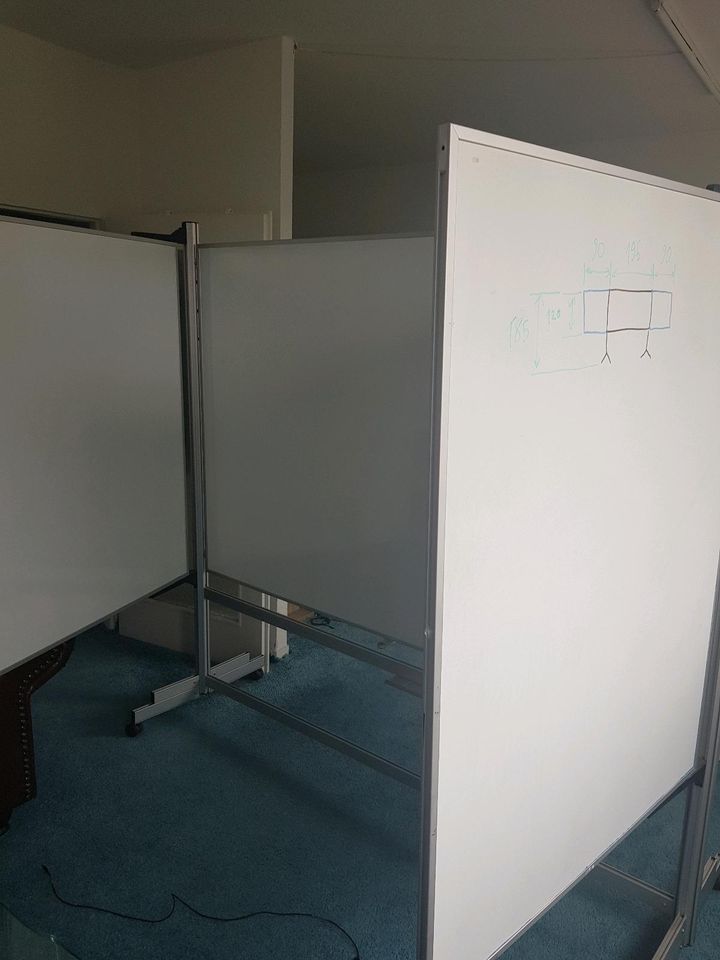 Mobieles Whiteboard , magnet Tafel mit Fahrgestell 200 × 120 in Halle