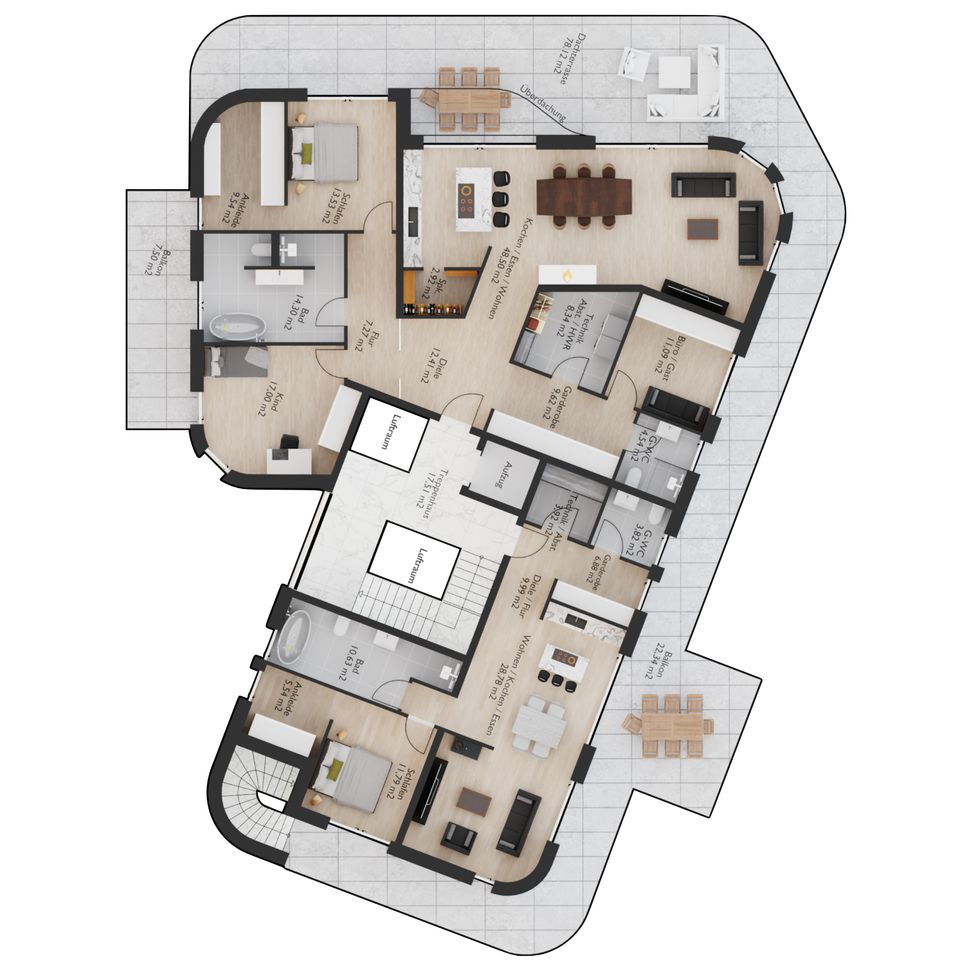 Grundrisse in 2D und 3D in Wuppertal