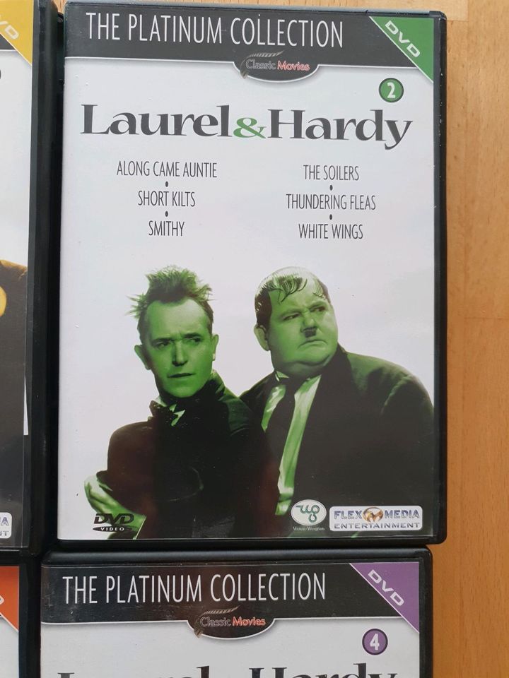 Laurel & Hardy DVDs, Platinen Kollektion DVD 1 bis 4, neuwertig in Rodalben