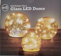 Glaskugeln Warmweiß 3 Stück LED Batteriebetrieben Weihnachtsdeko Niedersachsen - Sassenburg Vorschau