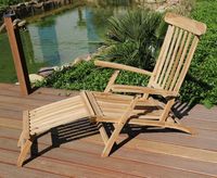 Teak-Deckchair, natur, unbehandelt Niedersachsen - Wiefelstede Vorschau