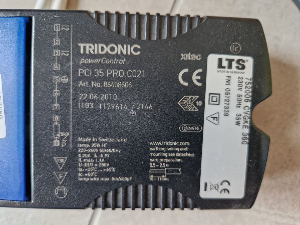 Vorschaltgerät Tridonic PCI Pro c021 12Stück 35W in Teising