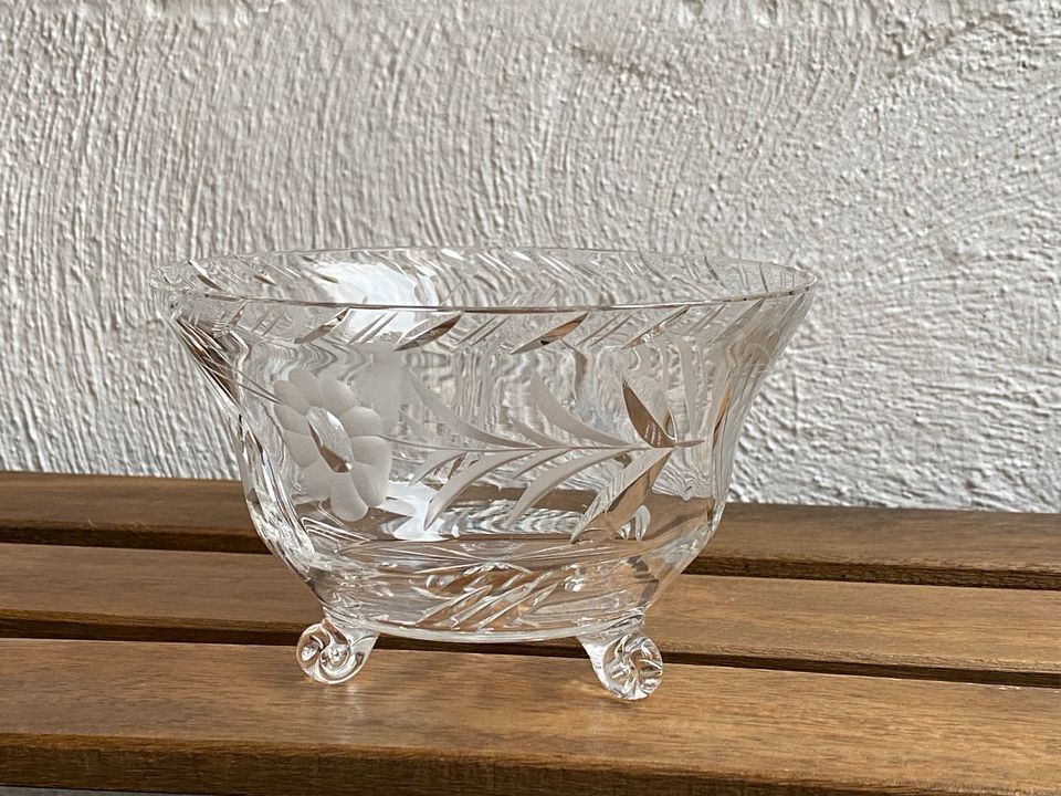Schale Glasschale Dreibein 50er-Jahre Vintage in Frankfurt am Main