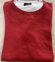 Herren T-Shirt Pulli M Rot Weiss Zara kurzarm Rundhals Two in One Hessen - Seligenstadt Vorschau