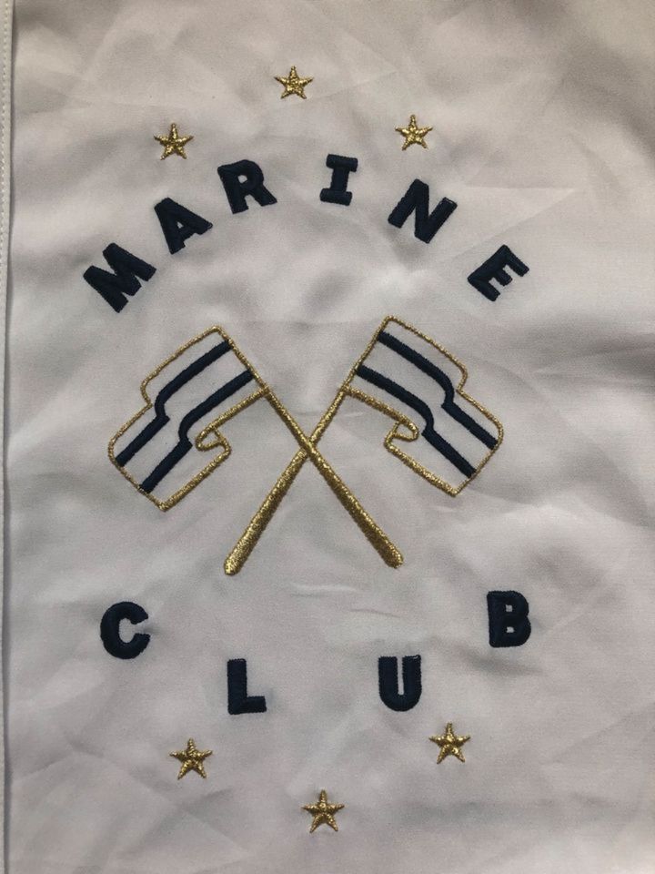 weiße Vintage Bluse Marine Club maritim Goldknöpfe Kragen unisex in Berlin