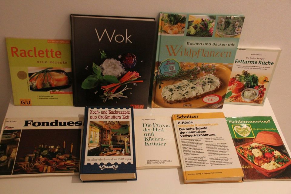 Kochbuch-Wok,Raclette,Studentenkochbuch,Fettarme Küche,Bio-Kost.. in Kamp-Lintfort