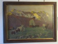 Julius Paul Junghanns - Auf der Alm, Bild mit Rahmen 103cm x78 cm Bayern - Ziemetshausen Vorschau