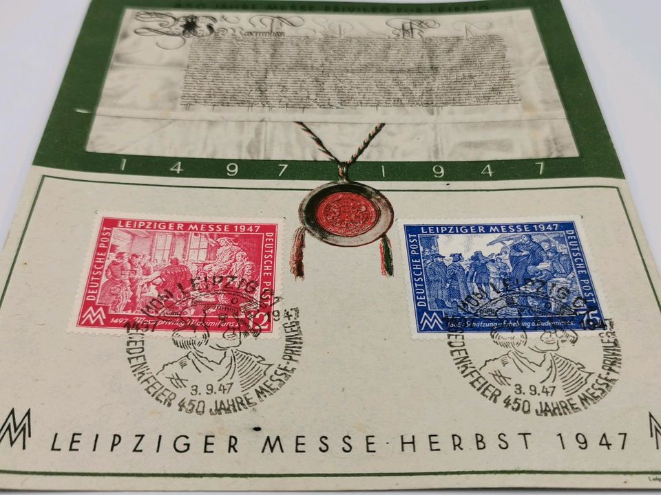 Gedenkblatt Leipziger Messe Herbst 1947, 965-966 in Gera
