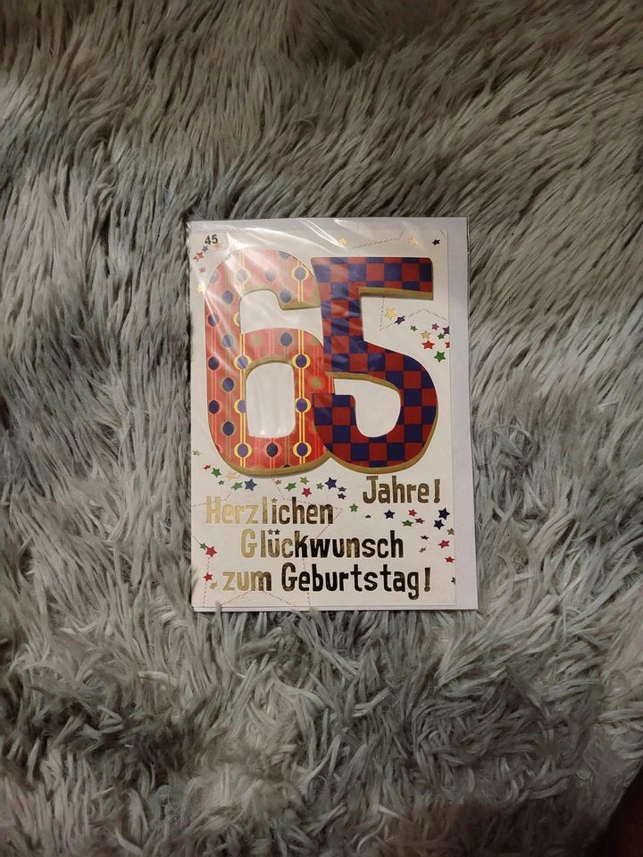 Geburtstagskarte zum 65. Geburtstag in Dortmund