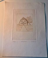 Stich Bild 18*24cm 'Altes Haus' von Reinhold Kees '83 Hessen - Hattersheim am Main Vorschau