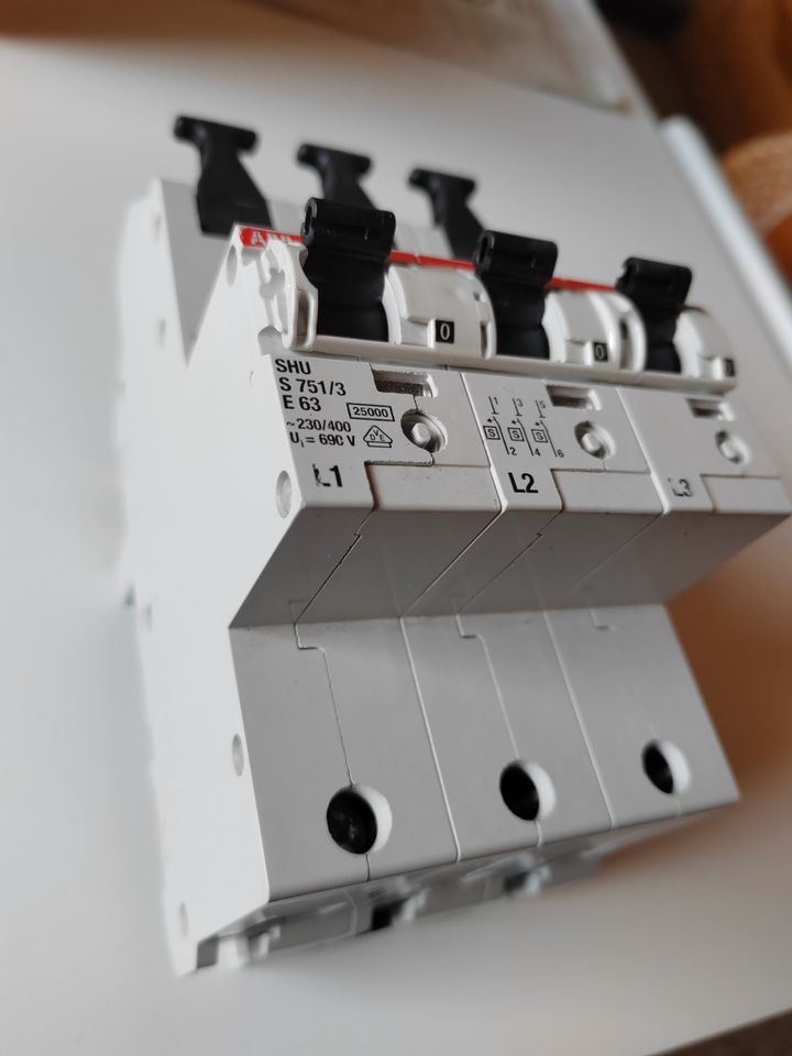 ABB Hauptsicherungsautomat mit Schienenadapter S751/3-E63 in Mücheln (Geiseltal)