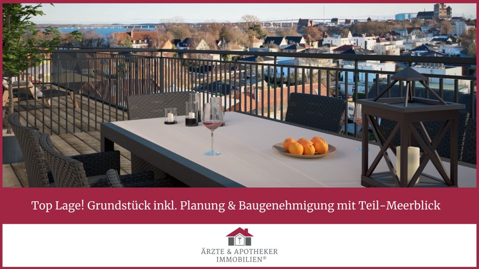 Top Lage! Grundstück inkl. Planung & Baugenehmigung mit Teil-Meerblick in Stralsund