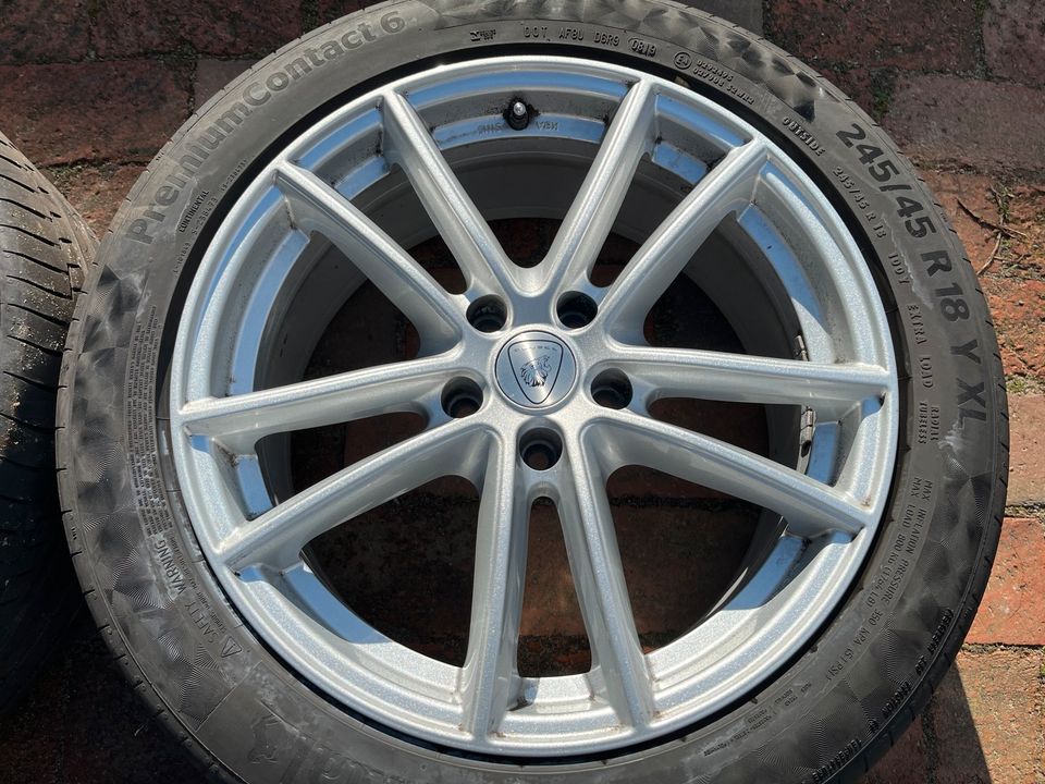 Felgen Komplettsatz mit Sommerreifen 5x112 Audi Mercedes 18 Zoll in Wiedensahl