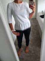 Bluse shirt tshirt Sweatshirt xs 34 weiß schößchen  3/4 arm Wandsbek - Hamburg Sasel Vorschau