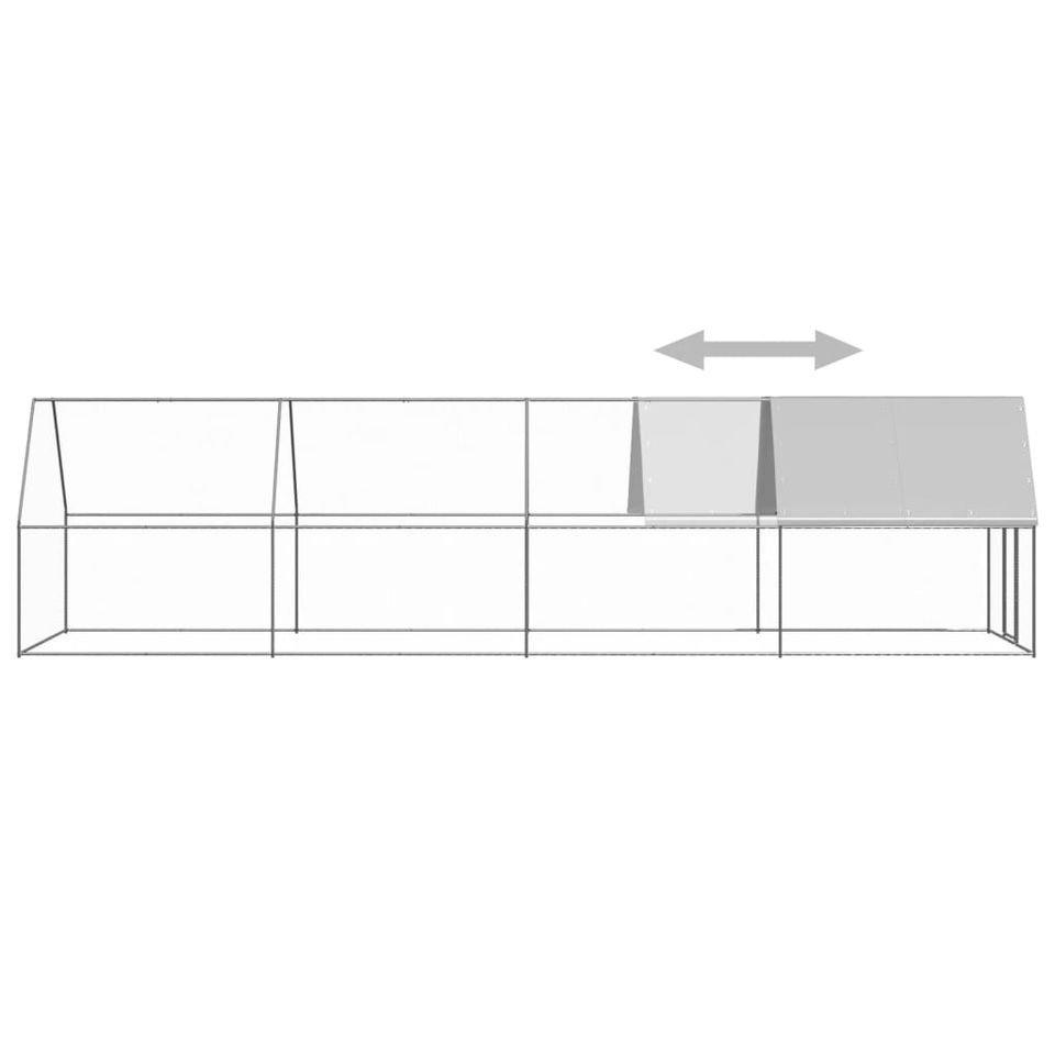 Outdoor Hühnerkäfig Hühnerstall Käfig 2x8x2 m Verzinkter Stahl in Bad Kissingen