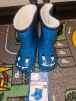 Blaue gefütterte Gummistiefel, Gesicht, Größe 24 Schleswig-Holstein - Henstedt-Ulzburg Vorschau