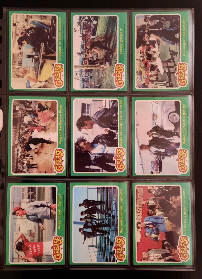 Grease Topps 1976-78 Sammelkarten kompl. Serie 1+2 Trading Cards in Uttenreuth