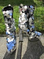 La Moda Seltene Mega Plateau-Blockabsatz Pailetten Anklebooties Bayern - Gersthofen Vorschau