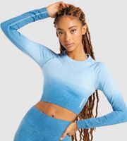 Gymshark Seamless Long Sleeve Crop Top Blau/weiß Damen Größe M Baden-Württemberg - Freiburg im Breisgau Vorschau