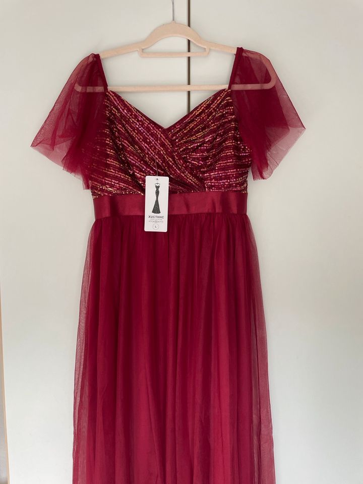 Abendkleid Ballkleid Maxikleid L 40 M 38 Tüll Pailetten NEU in Köln