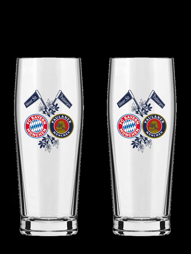 FC Bayern Halbeglas 2er-Set Paulaner * NEU * in Unterleinleiter