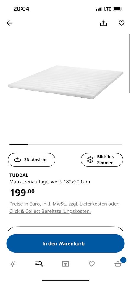 Ikea Topper Tuddal in Aschaffenburg