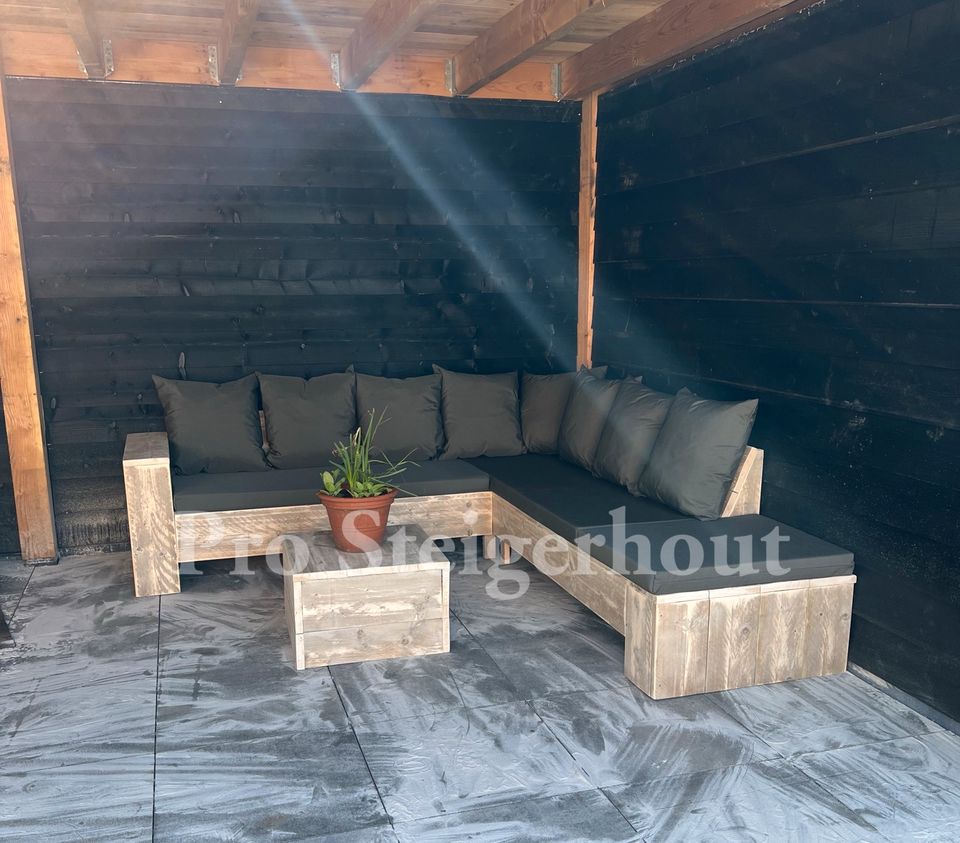 Gerüstholz Ecksofa Ecklounge Loungeset Lounge Sofa Gartenmöbel in Osnabrück