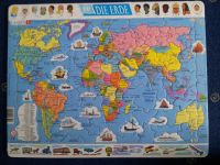 Rahmen-puzzle | Die Erde Welt Larsen | 107 Teile Kinder-puzzle Stuttgart - Stuttgart-Nord Vorschau