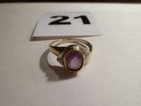 Ring mit 1 lila Stein - 333 - Ø 18,1 mm - 3,1g    # 21 Nordrhein-Westfalen - Hamm Vorschau