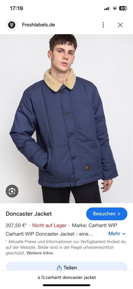 Carhartt Doncaster warme Winterjacke (Kostenloser Versand) in Lübeck