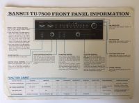 Sansui TU-7500 Original Diagramm Panel Information_Selten Leipzig - Meusdorf Vorschau