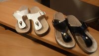 SET Sandalen Zehentrenner Gr 36 schwarz & weiß Duisburg - Duisburg-Süd Vorschau