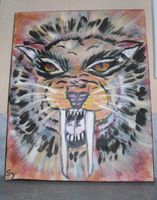 Tiger Löwe CAT Katze Dekoration Bild Öl+Acryll Halloween Deko Rheinland-Pfalz - Ramstein-Miesenbach Vorschau